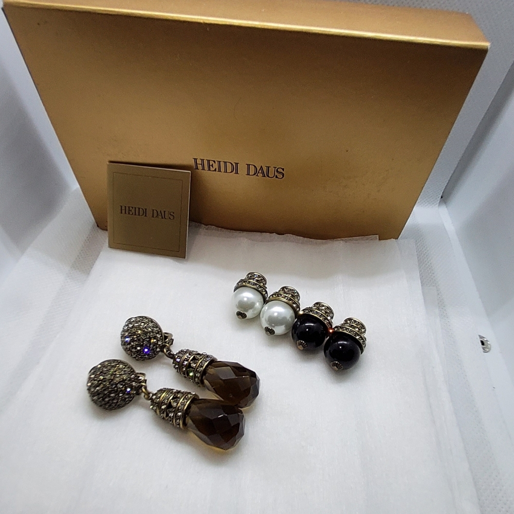 Heidi Daus Interchangeable Leverback (Not Pierced) Earrings